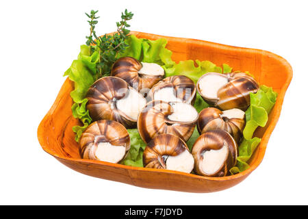 Escargot with cheese sauce Stock Photo