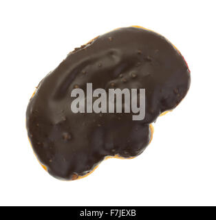 Iced chocolate donut isolated on a white studio background Stock Photo ...
