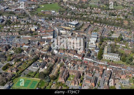 An aerial view of East Grinstead town centre. Stock Photo