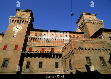 Italy, Emilia Romagna, Ferrara, Castello Estense castle Stock Photo