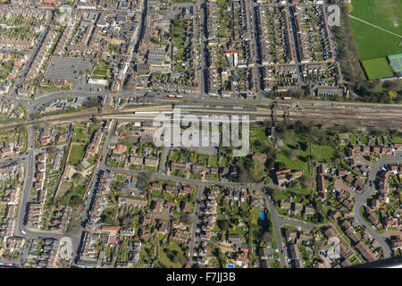 An aerial view of Faversham, a market town in Kent, UK Stock Photo - Alamy