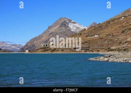 Scenery on the Bernina mountain pass Stock Photo