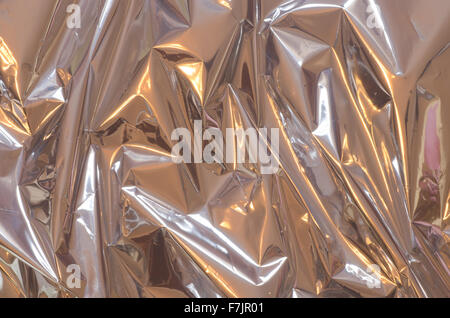silver shiny metallic foil background Stock Photo