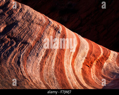 Sandstone formations at the Firewave. Valley of Fire State Park, Nevada Stock Photo