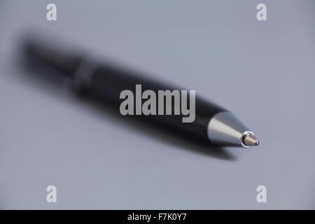 ball point pen isolated on gray background Stock Photo