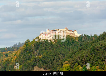 Medieval fortress in Rasnov, Transylvania near Brasov Stock Photo
