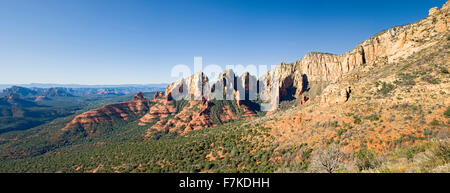 Rock formations from Wilson Mountain Trail, Coconino National Forest, near Sedona, Arizona USA Stock Photo