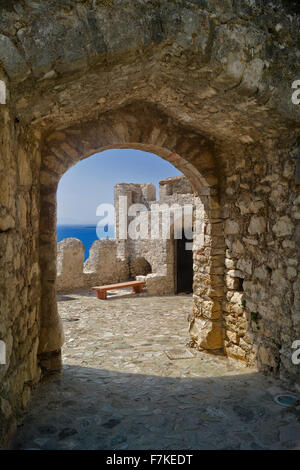 Outer Castle wall in Nafpaktos central Greece Stock Photo