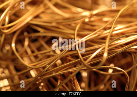 bright copper wire Stock Photo