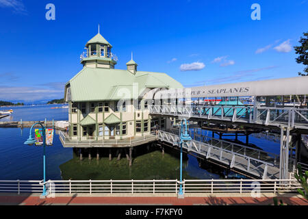 Harbour Air seaplanes office on the waterfront, Nanaimo, Vancouver Island, British Columbia Stock Photo