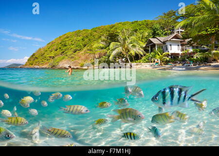 Underwater sea view at Ko Samet Island Beach, Thailand, Asia Stock Photo