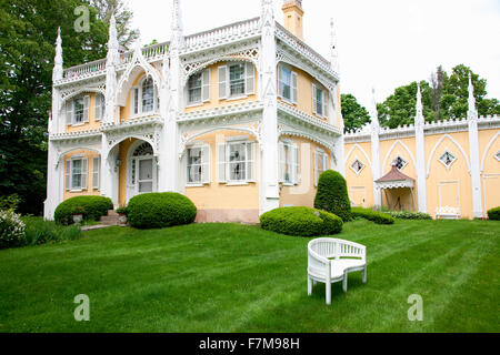 Wedding Cake House, Kennebunkport, Maine Stock Photo