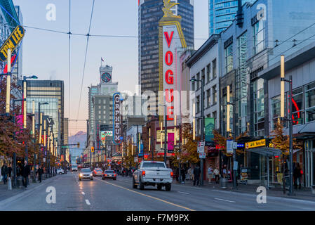 Vogue Theatre, Granville Street, Vancouver, British Columbia, Canada, Stock Photo