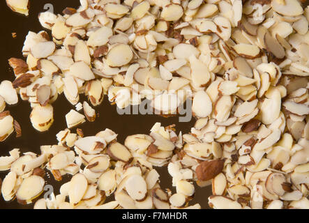 Sliced almonds Stock Photo