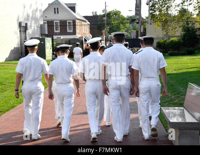 US Navy midshipmen Stock Photo