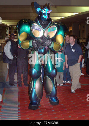 Large robot walking the floors of the Convention Center in Washington, DC Stock Photo