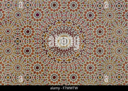 Intricate tiled mosaic in traditional islamic style Stock Photo