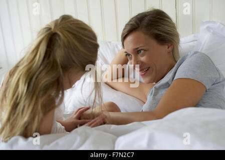 Mother and daugther bonding Stock Photo