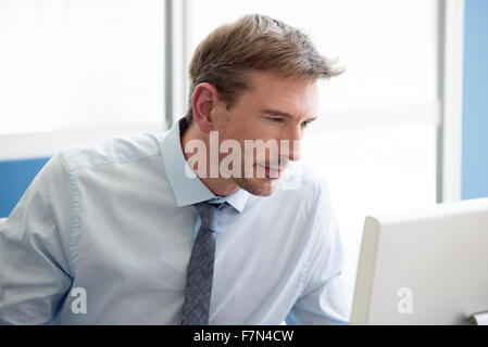 Graphic designer concentrating on project Stock Photo