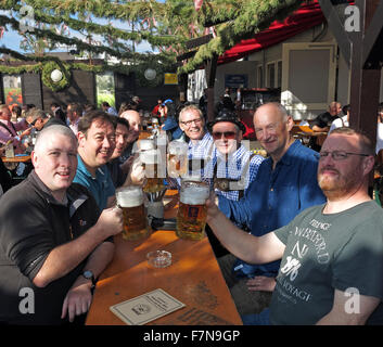 Garden Scenes at Munich Oktoberfest Beer Festival Stock Photo