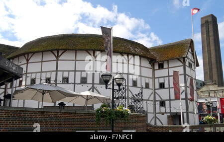 Shakespeare's Globe is a reconstruction of the Globe Theatre. Dated 2015 Stock Photo