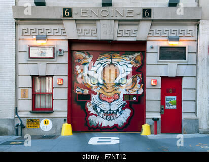 Exterior FDNY Engine Company 6 fire station, 49 Beekman Street, Manhattan, New York City, NY, USA. Stock Photo