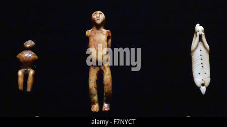 Ivory figurines from Alaska. Dated 20th Century Stock Photo