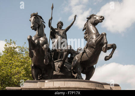 Statue of Queen Boudicea on her chariot in Westminster,London,England Stock Photo