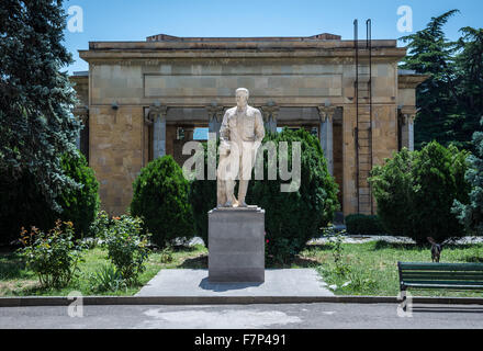 Monument of Stalin inf front of Joseph Stalin Museum in Gori town, Georgia Stock Photo