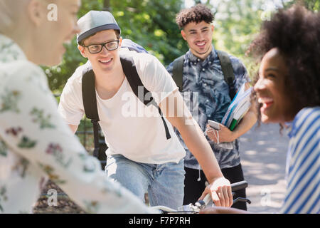 Friends hanging out Stock Photo - Alamy