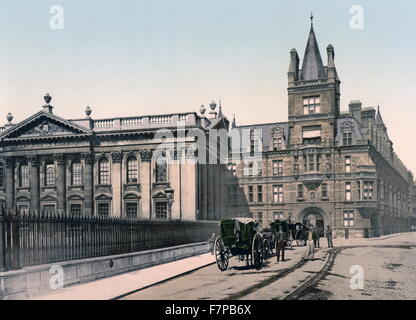 Caius College and Senate House, Cambridge, England, 1890. Stock Photo