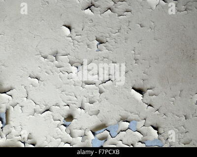 flaking paint from the walls of a disused bunker at the RAF Upper Heyford Base, used by the United States Air Force Strategic Air Command (SAC) strategic bombers and later United States Air Forces In Europe (USAFE) tactical reconnaissance. Dated 2015 Stock Photo