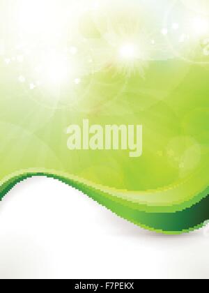 Abstract green vector background with wave pattern Stock Vector
