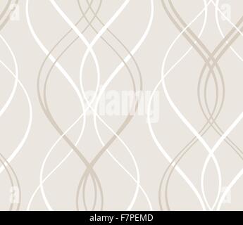 Abstract seamless geometric pattern with wavy lines Stock Vector