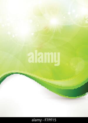 Abstract green vector background with wave pattern Stock Vector