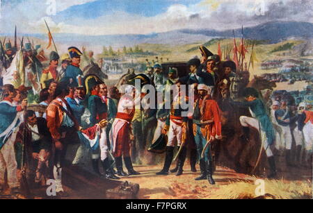Painting titled 'The Capitulation of Bailén' by José Casado del Alisal (1830-1886) Spanish painter. Dated 19th Century Stock Photo