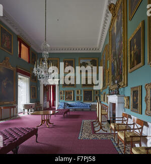 The Picture Gallery at Stourhead, Wiltshire. Stourhead House contains a ...