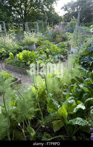 The vegetable garden at Monk's House, East Sussex. Monk's House was the writer Virginia Woolf's country home and retreat. Stock Photo