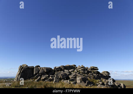 Little Trowlesworthy Tor, near Cadover Bridge, Upper Plym Valley, Dartmoor National Park, Devon. Stock Photo