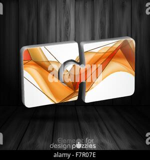 Modern Puzzle Template. Stock Vector