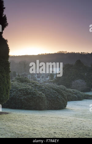 A winter's day at Scotney Castle, Kent. Scotney features a 14th century moated castle, a Victorian mansion and a romantic garden. Stock Photo