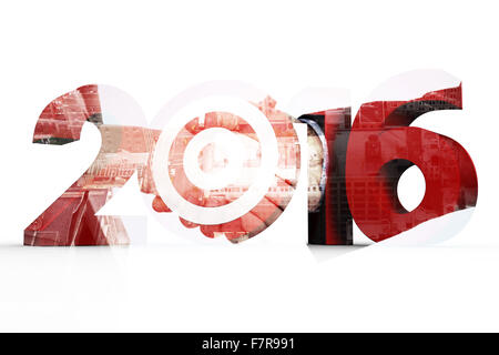 Composite image of 2016 with target Stock Photo