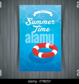 Red lifebuoy Stock Vector