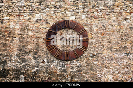 Clock on Kaptol in the cathedral's large square, Zagreb, Croatia. Stock Photo