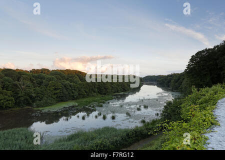The view across Bosherston Lakes (Bosherston Lily Ponds), Stackpole ...