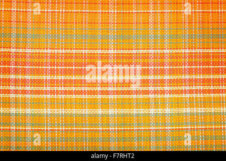 High quality linen in check pattern texture or background. Stock Photo