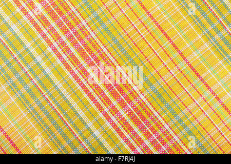 Fabric in check pattern texture or background. Stock Photo