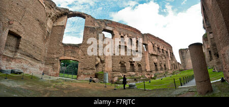 An inside view of the Baths of Caracalla, Rome, Italy Stock Photo