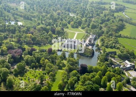 An aerial view of Dunham Massey is the Stamford Military Hospital, Cheshire. Stock Photo