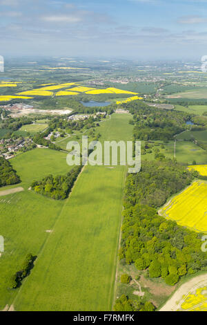 An aerial view of Nostell Priory and Parkland, West Yorkshire. Nostell Priory was the home of the Winn family for more than 350 years. Stock Photo